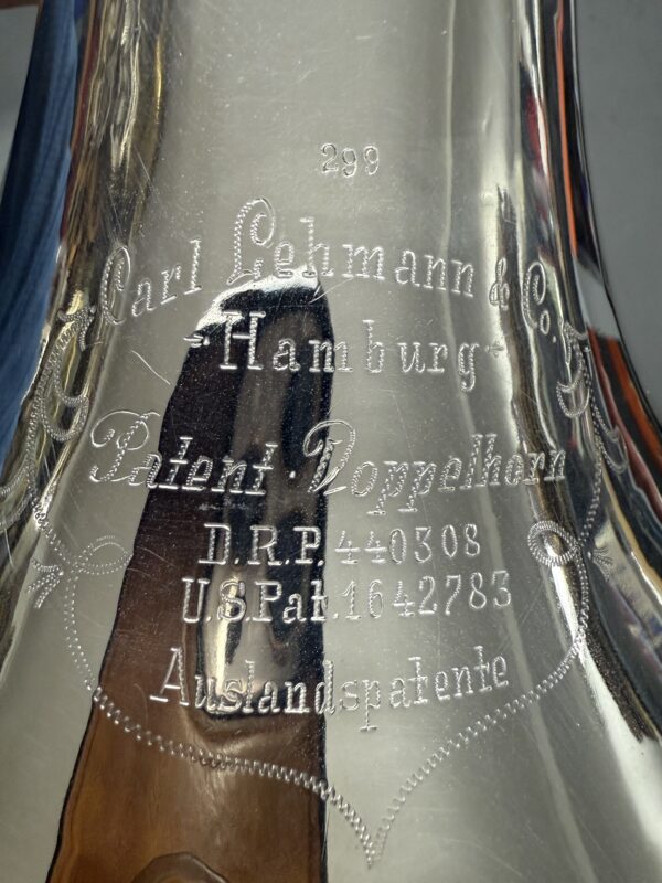 Carl Lehmann - Hamburg. Patent Doppelhorn. B/compensatie F. M/ZK - Image 8